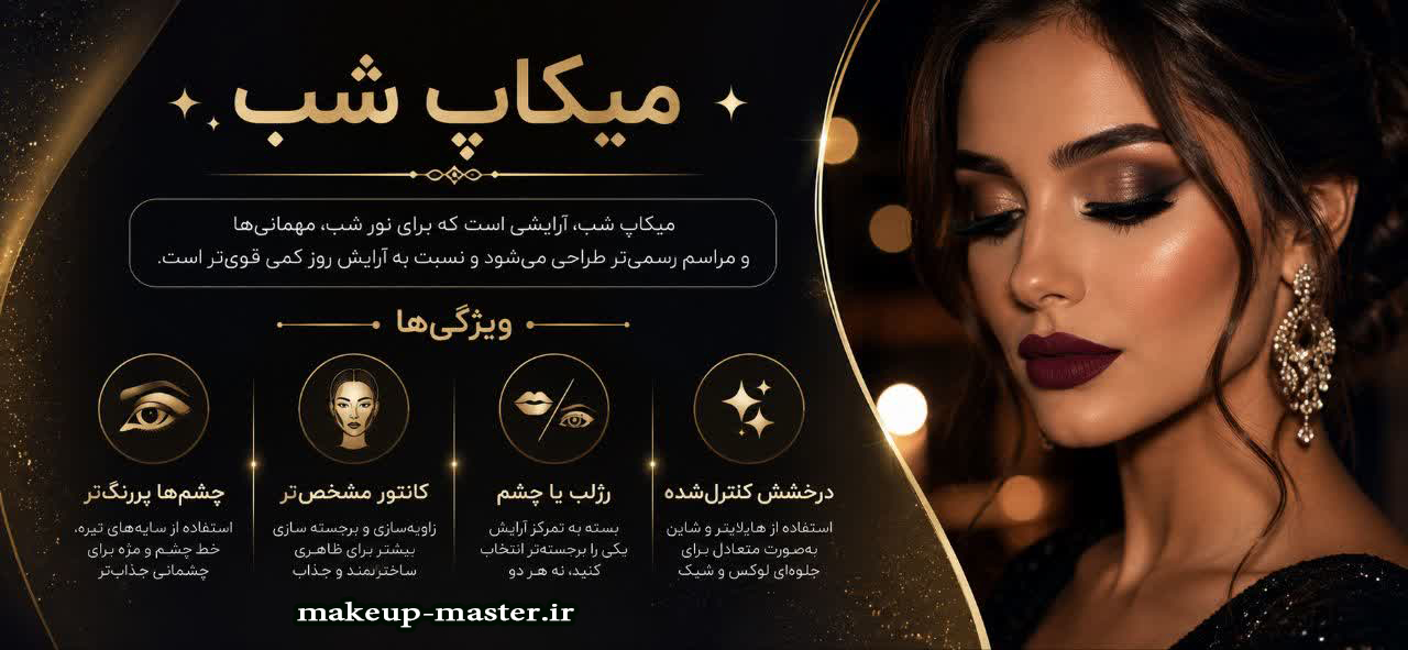 میکاپ شب، آرایشی است که برای نور شب، مهمانی‌ها و مراسم رسمی‌تر طراحی می‌شود 